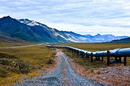 IMAGE: Pipeline by mountains