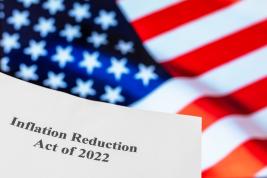 Inflation Reduction Act 2022 with American Flag