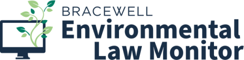Logo for the Bracewell Environmental Law Monitor podcast