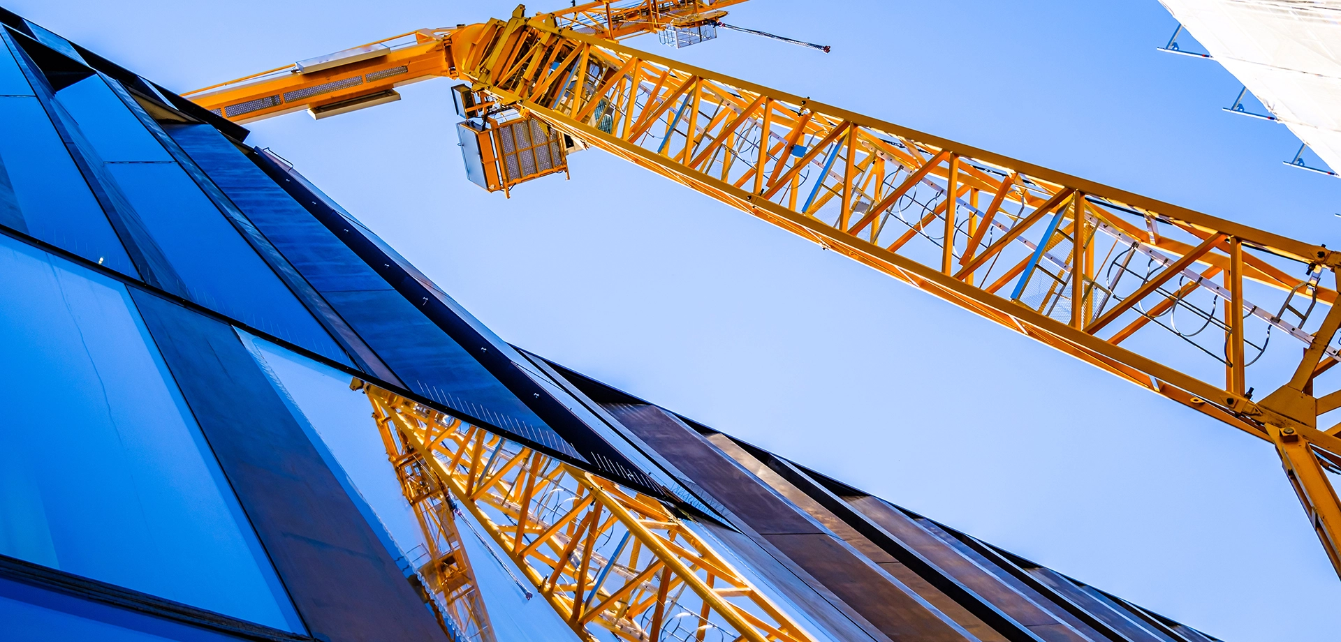 Construction work with a crane